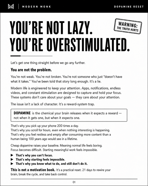 Dopamine Reset: 21 Days to Rewire Your Brain